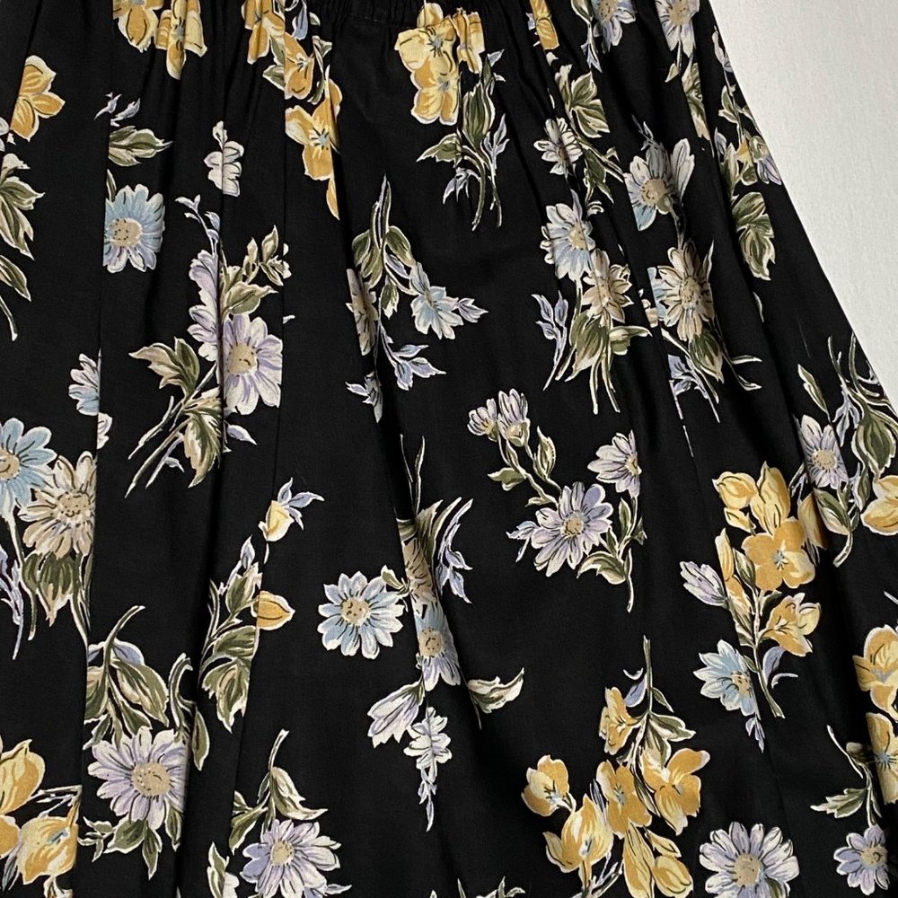4/$25 Vintage Tres Paquette Skirt Mini Floral Lightweight A Line Circle Petite S - Picture 6 of 8
